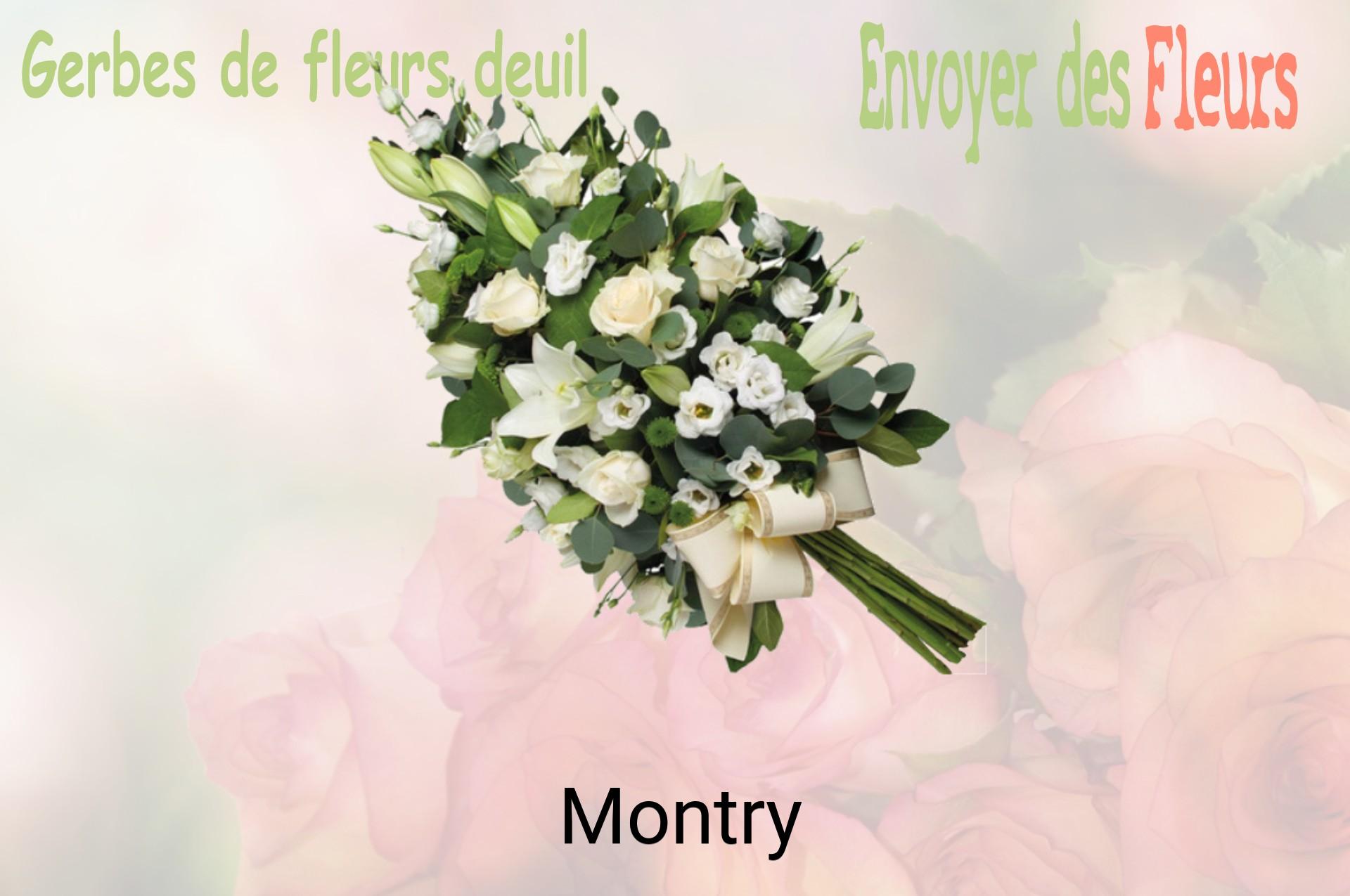 Gerbe de fleurs de deuil livrée à Montry